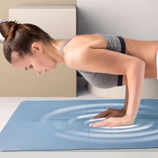 Yogamat - Pilatesmat Fitnessmat - Sport Training - Opvouwbaar Compact - 183 x 68 cm - Zwart van Yogamat — afbeelding 5