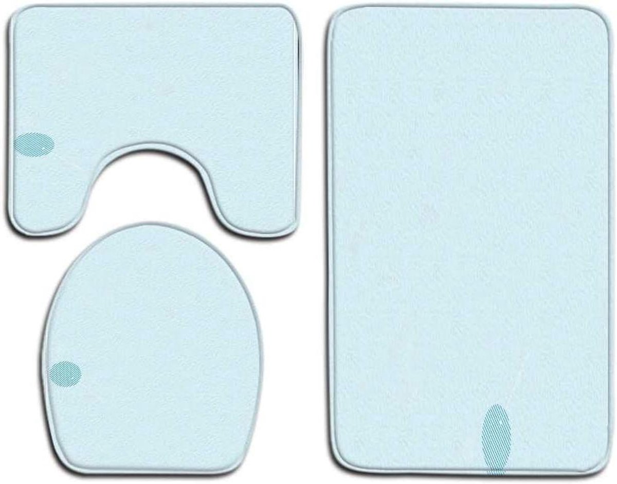 Badkamer Mat - Toilet Tapijt - Vloer Beschermen - Anti-slip Rug - 45x75 cm - Grijs