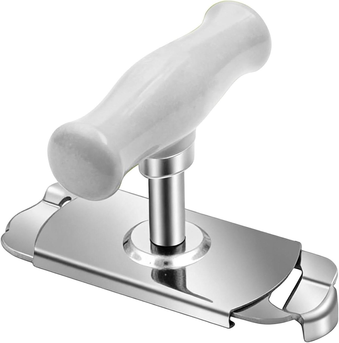 Pot Opener - Deksel Verwijderaar - Keuken Hulp - Verstelbaar RVS - 10.3 cm - Wit