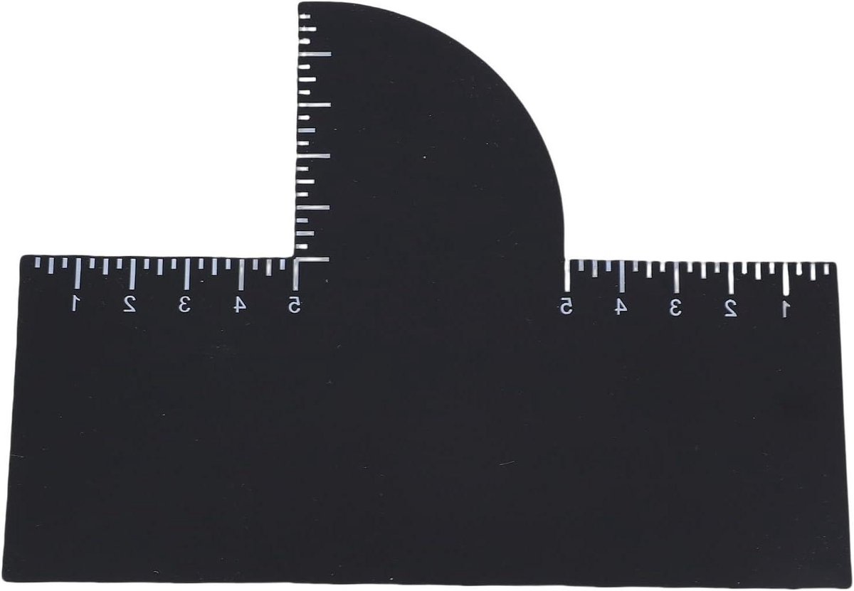 Kappers Hulpkaart - Baard Vormtool - Nauwkeurig Knippen - Met Meetindicator - 16 x 12 cm - Transparant