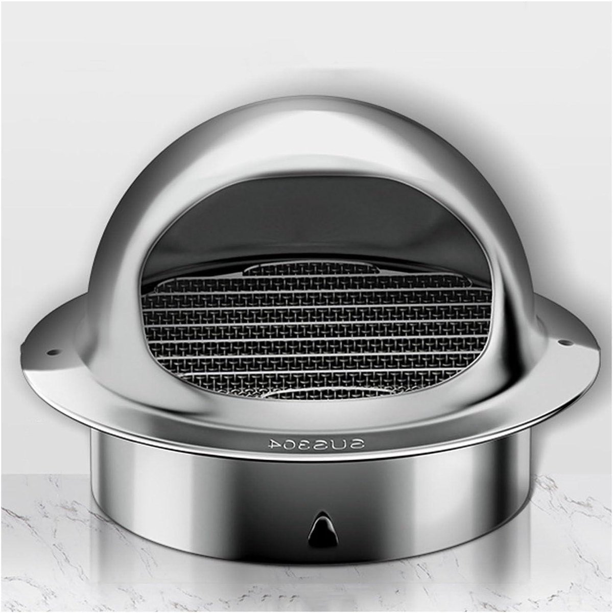 Roestvrij staal ventilatie - Muur afdekking - Luchtstroom regelen - Verdikt materiaal - Rond - Metaal
