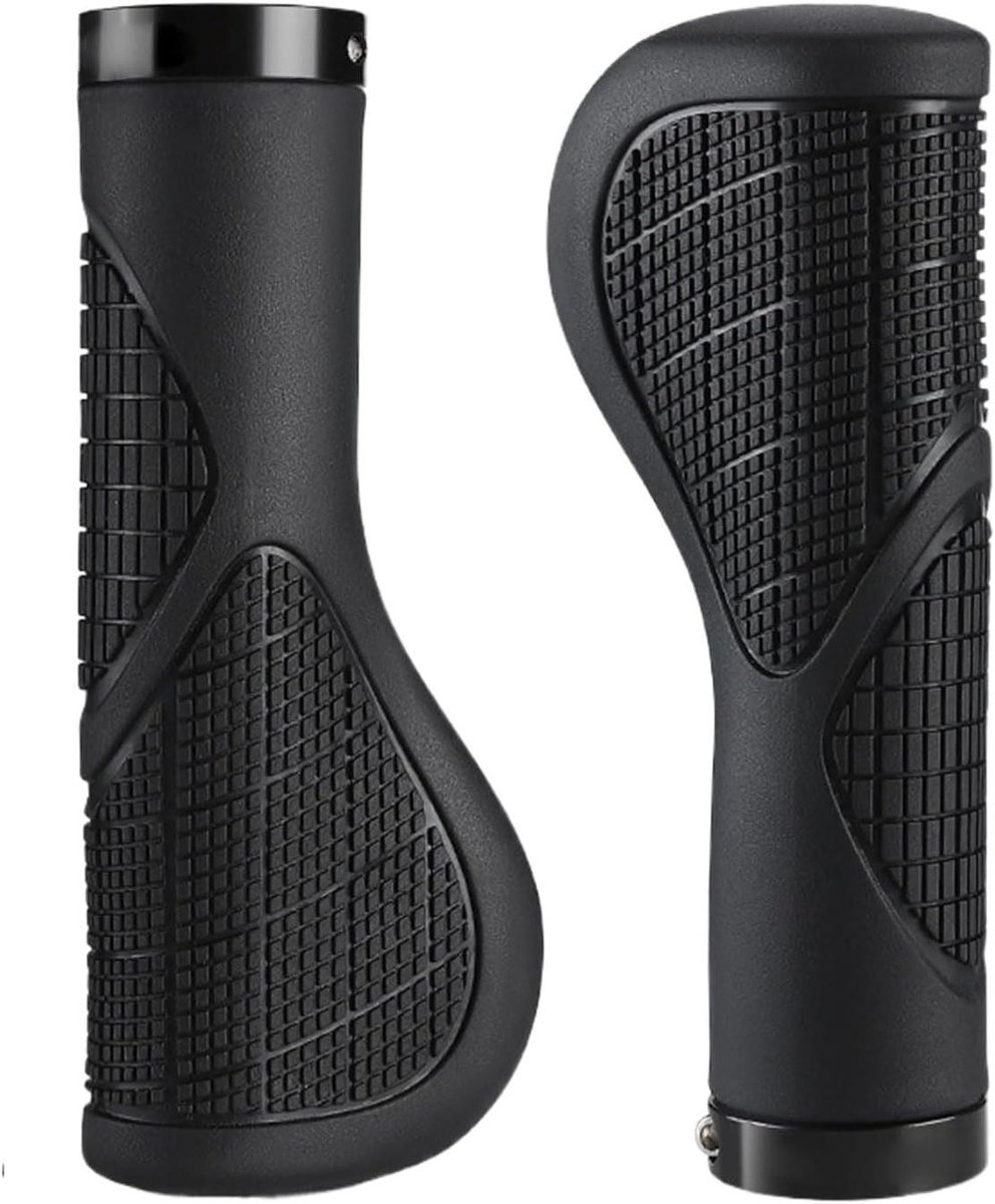 Fiets Stuurhandvatten - Handvatten Fiets - Comfortabel Fietsen - Schokabsorberend Design - 14 cm Lengte - Zwart
