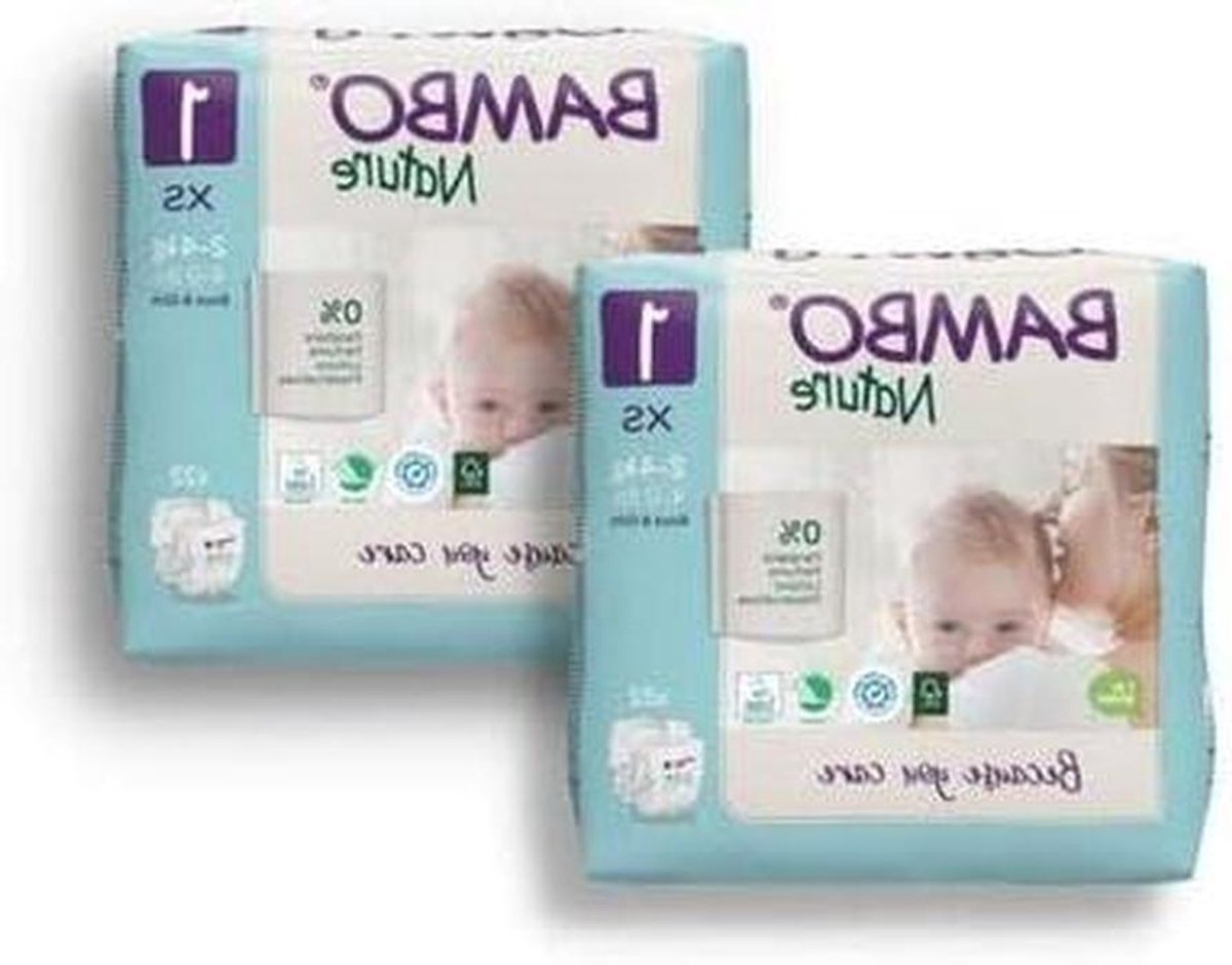 Baby luiers - Kleine maat - Baby verzorging - Milieuvriendelijk ontwerp - 2 stuks - Wit