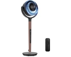 Auronic Statiefventilator – Staande Tafel en Vloerventilator – 12 Standen en Timer – Luchtkoeler – Stil – Met Afstandsbediening en Display – Fan – Hout