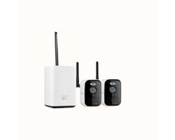 Swann MaxRanger4K™ Mini – Buitencamera’s – 2 Pack met Hub – 4K Ultra HD resolutie – Nachtzicht in kleur – Tweeweg Audio – Geen Abonnementskosten – 64GB SD Card – 150 Meter Draadloos Bereik – Wi-Fi HaLow™ Technologie