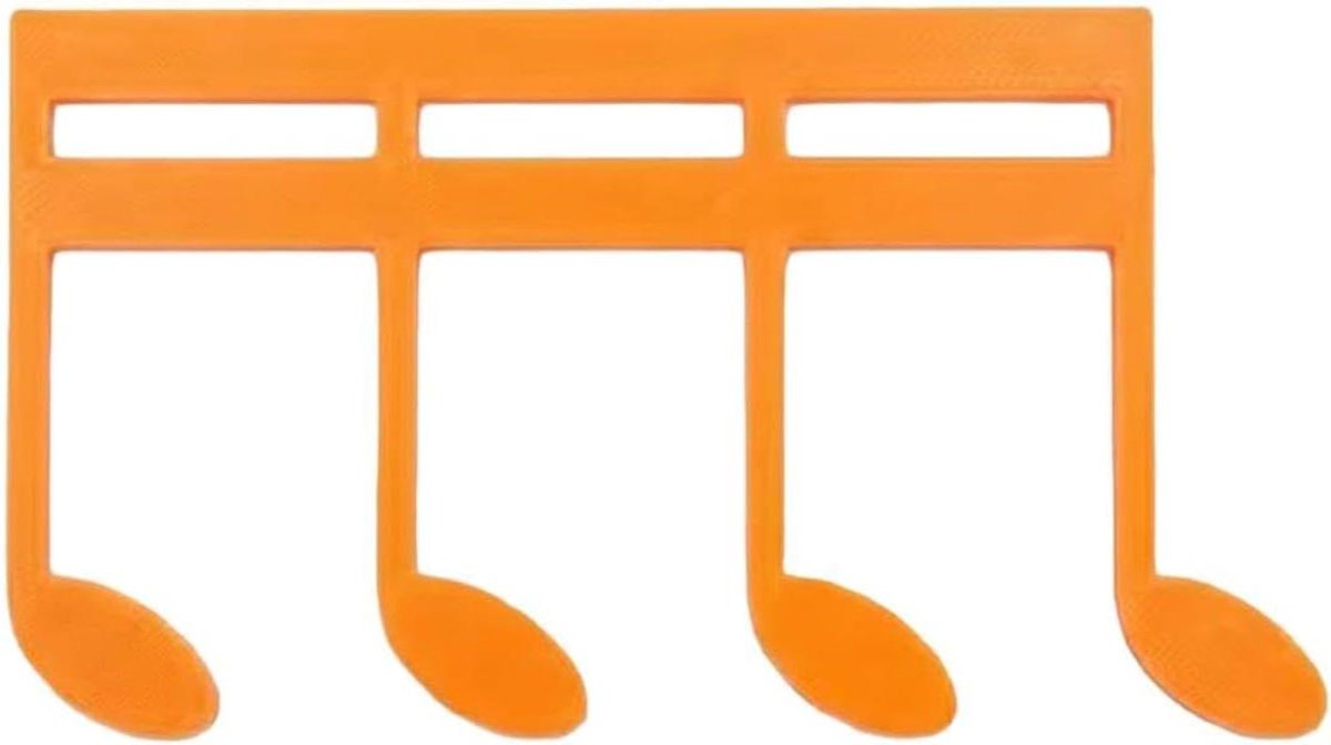 Muziekbladhouder - Bladklem - Muziek Lezen - 3D Geprint Design - 12 cm - Oranje