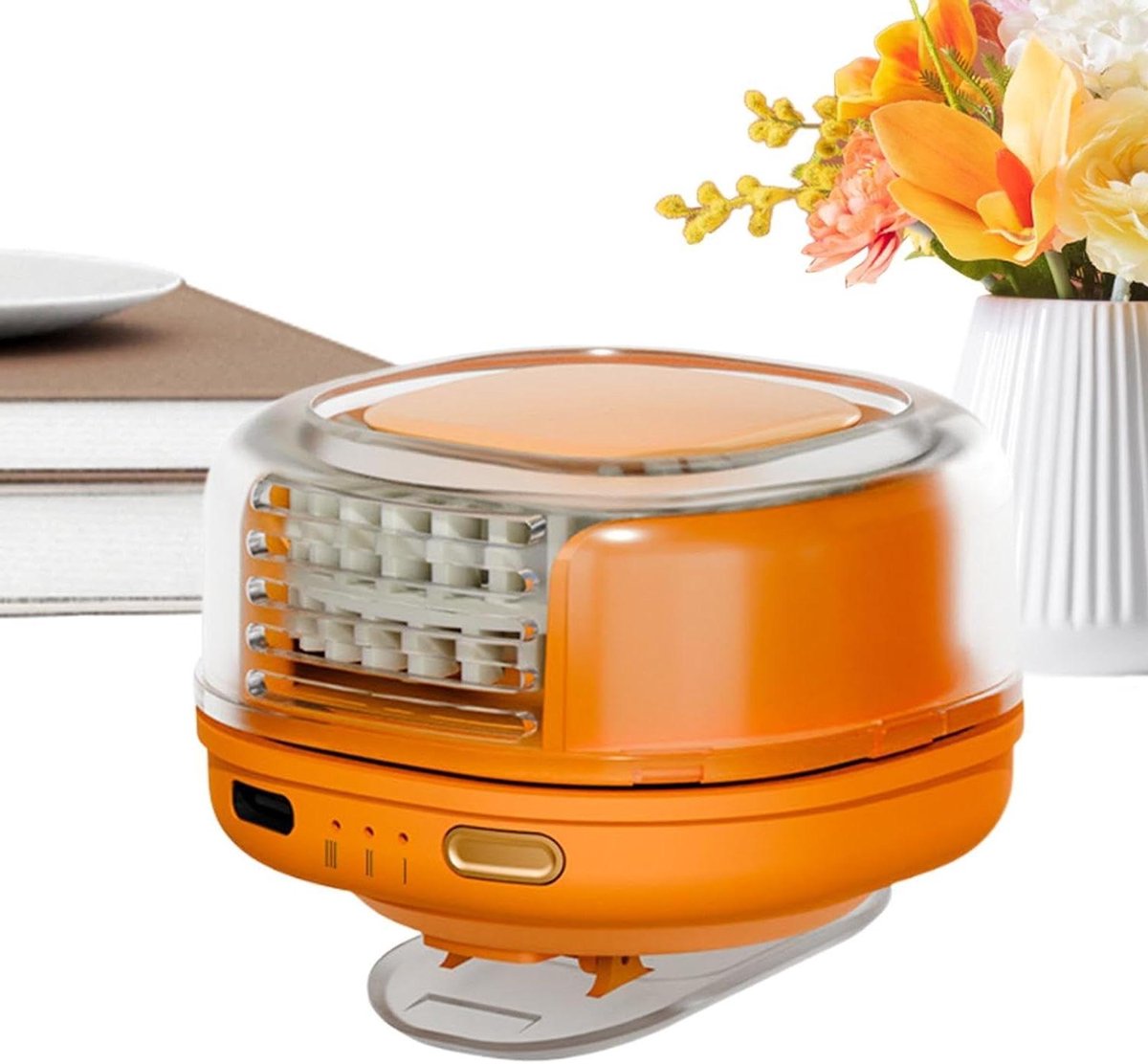 Draagbare Ventilator - Persoonlijke Koeler - Fris Blijven - Bladloze Technologie - 6x7x6 cm - Oranje