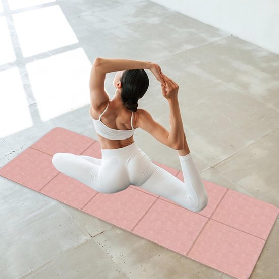 Yogamat - Fitnesspad - Vloertraining - Antislip ontwerp - 6 mm dik - Lichtroze van Yogamat — afbeelding 2