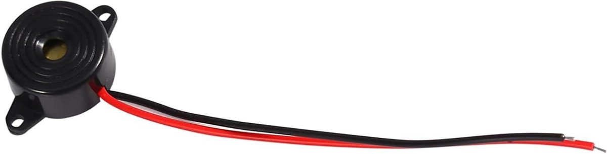 Elektronische Zoemer - Geluidssignaal Alarm - Waarschuwingen Geven - Brede Spanningscompatibiliteit - 23 mm Diameter - Zwart