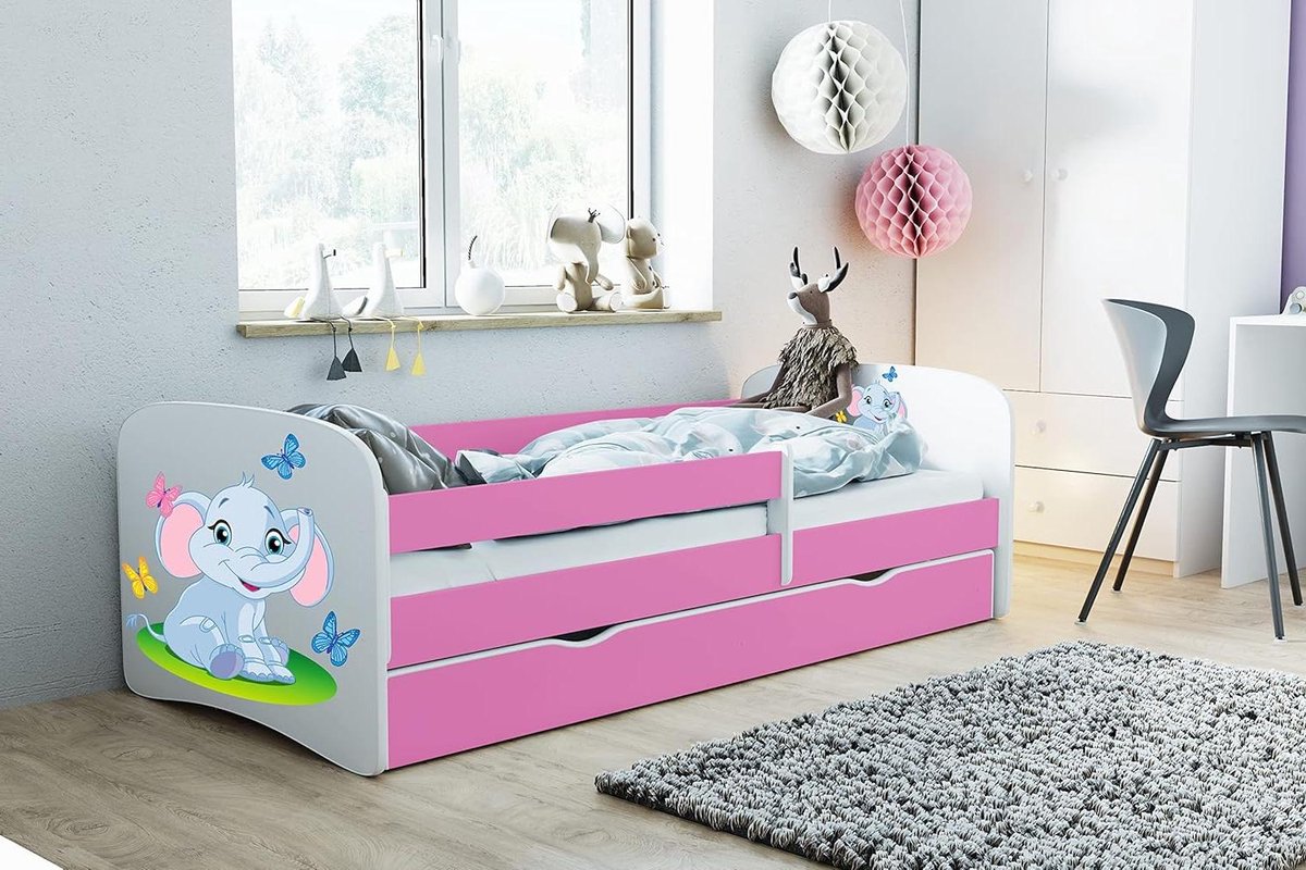 Dagbed, roze, 1 persoon