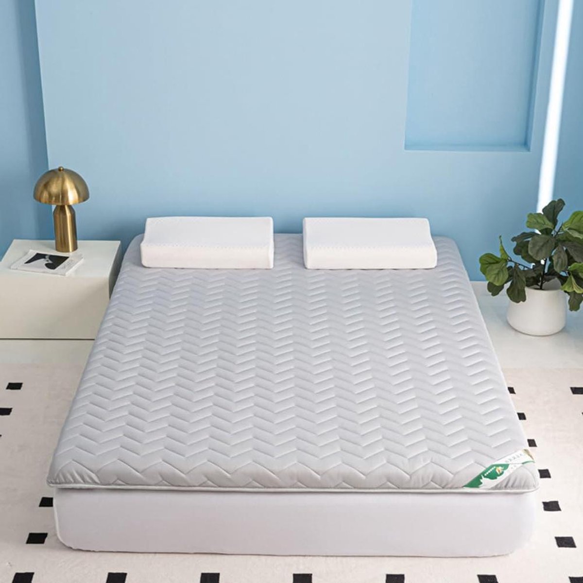 Japanse futonmatras 5 cm/8 cm dik ademend oprolmatras opvouwbaar beddengoed voor kinderkamer draagbare slaapmat voor auto/gasten campingmatras, grijs, 110 x 200 cm