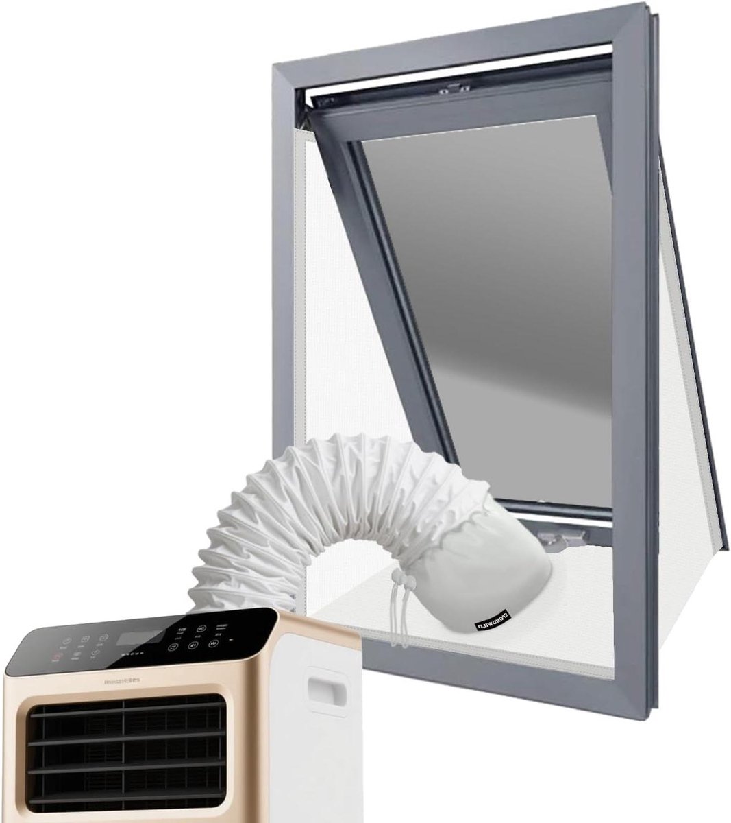 Raamdichting Kit - Airco Afdichting Raam - Koelte Vasthouden - Waterdichte Stof - 3 Meter - Wit