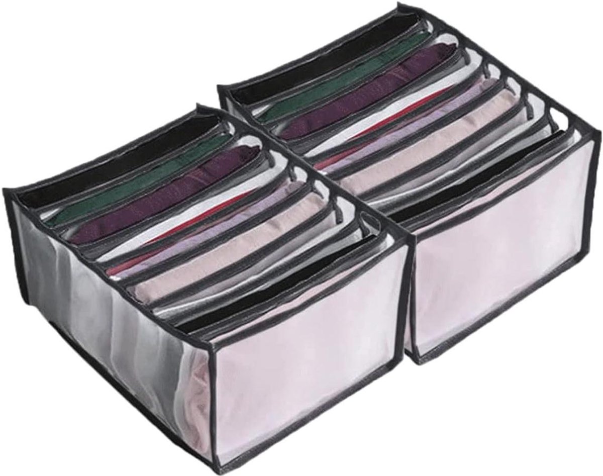 Kledingkast Organizers - Opbergdozen - Kleding Sorteren - Opvouwbaar Ontwerp - 9 Vakken - Wit