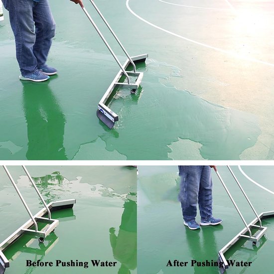 Water Pusher - Vochtafvoerder Vegen - Grond Drogen - 360° Draaibaar - 138 cm - Zilver — afbeelding 4