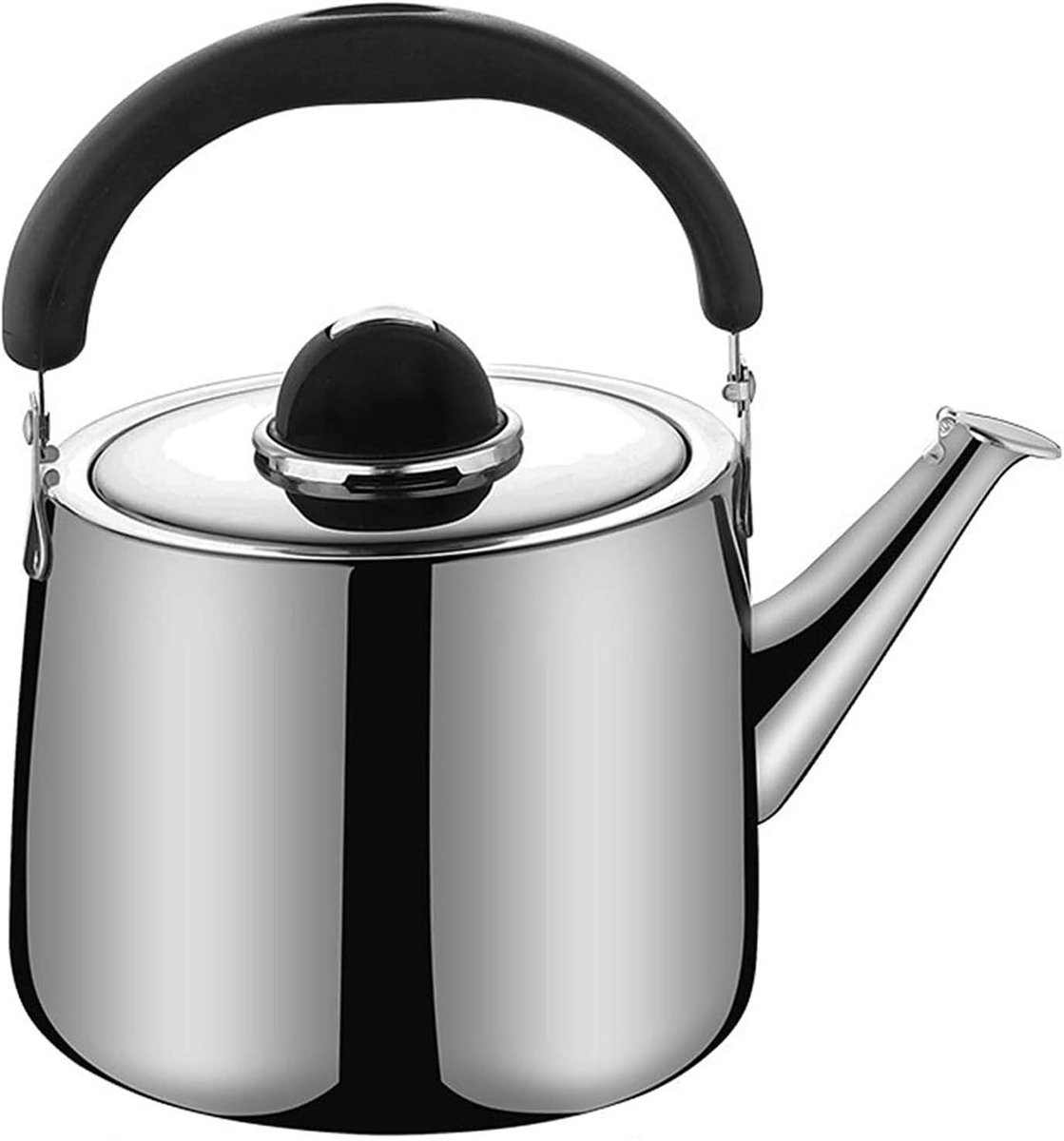 Fluitketel - Waterkoker Fornuis - Water Koken - Gelijkmatige Warmte - 6L Capaciteit - Zilver