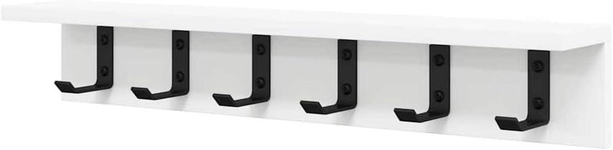 Wandkapstok met Plank - Muurhanger Garderobe - Opruimen Entree - Slank Ontwerp - 60 cm - W