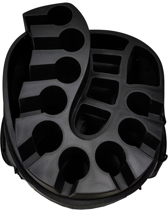 Golftas Cartbag - Waterdichte Tas - Sport Organisatie - 10 Waterdichte Vakken - 105 cm Hoog - Zwart Oranje — afbeelding 2