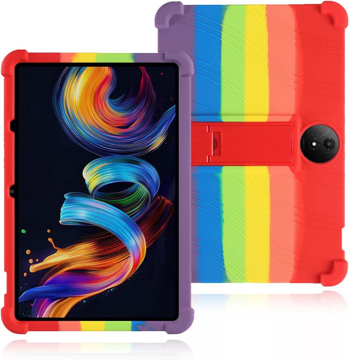 Tablethoes - Beschermhoes - Tablet Beschermen - Verstelbare standaard - 11.5 inch - Regenboog