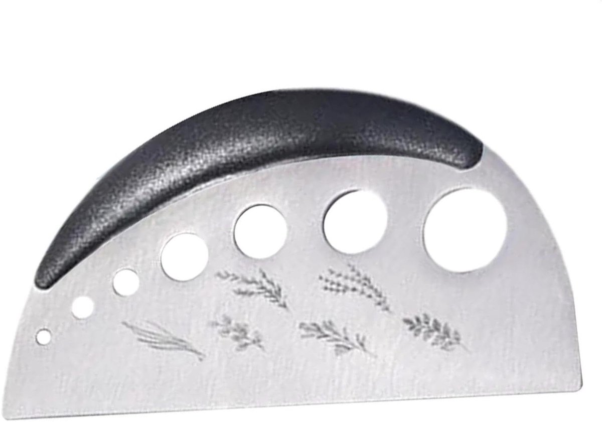 Keuken Schraper - Kruiden Stripper - Maaltijd Voorbereiden - Roestvrij Staal - 11 cm - Zwart