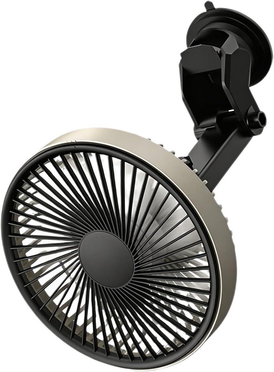 Auto Ventilator - Luchtkoeler - Zomerse Rit - 360 Graden Flexibel - 13.6 cm Diameter - Zwart