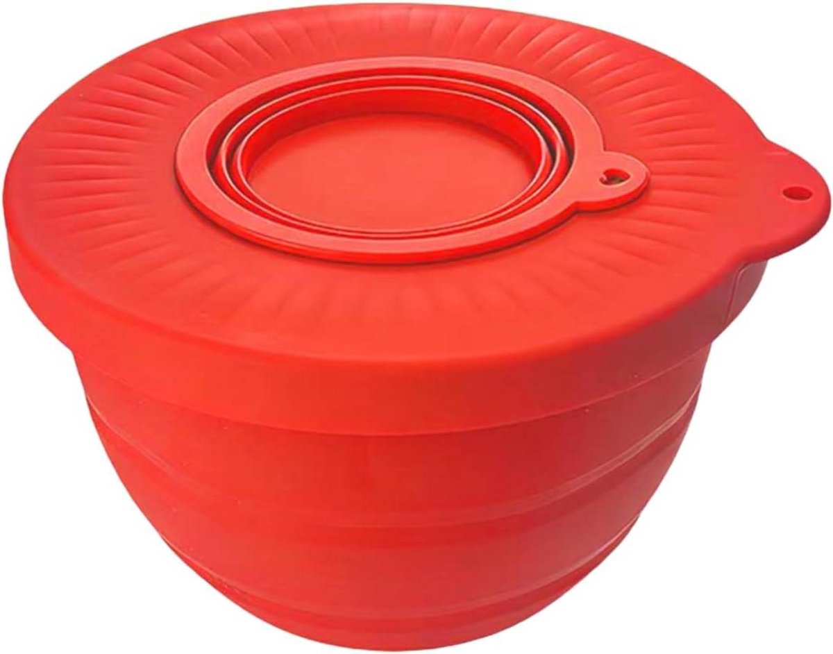 Mixer spatbescherming - Mengkom deksel - Schoon bakken - Vouwmechanisme - 4.7 liter - Rood