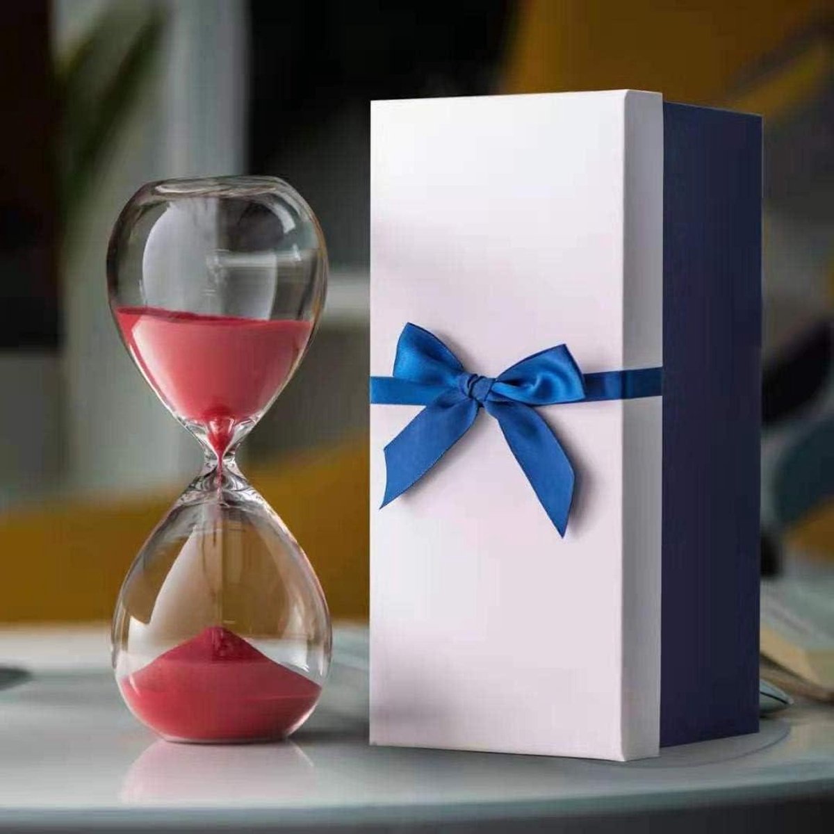 Zandloper Timer - Keukenwekker Glas - Tijd Management - 30 Minuten Tijdslimiet - 20cm Hoog - Veelkleurig