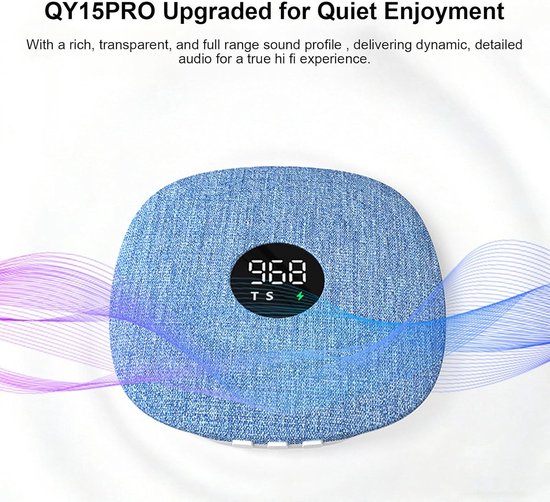 Kussenluidspreker - Dunne speaker - Ontspannen slapen - Bluetooth 5.4 - 11 mm dik - Blauw — afbeelding 5