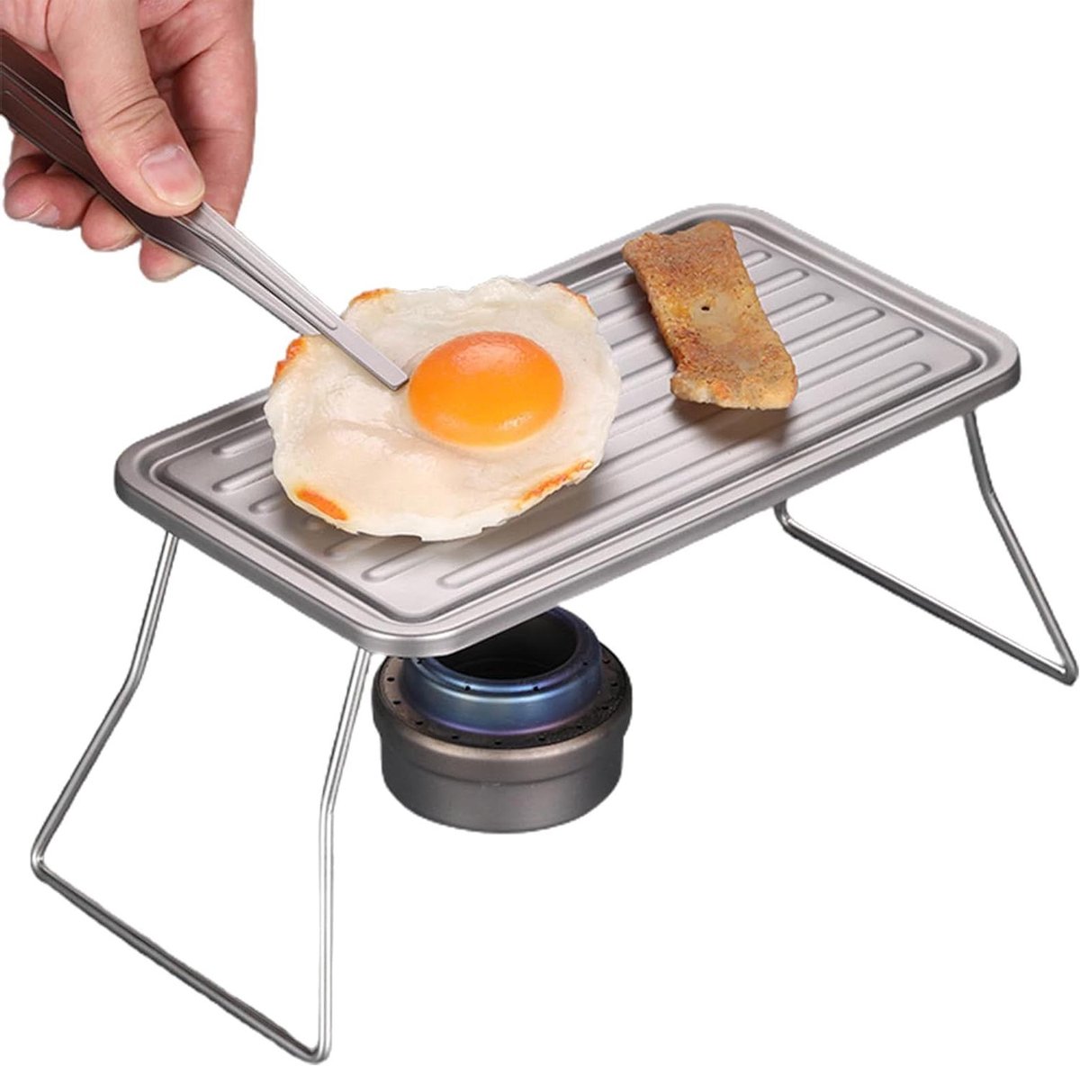 Buitengrilltafel Barbecue Kooktafel Plaat Compacte Grillplaat Geschikt voor Catering Buitenkeuken Camping Bakken Restaurant Picknick Zeevruchten Groente en Vlees