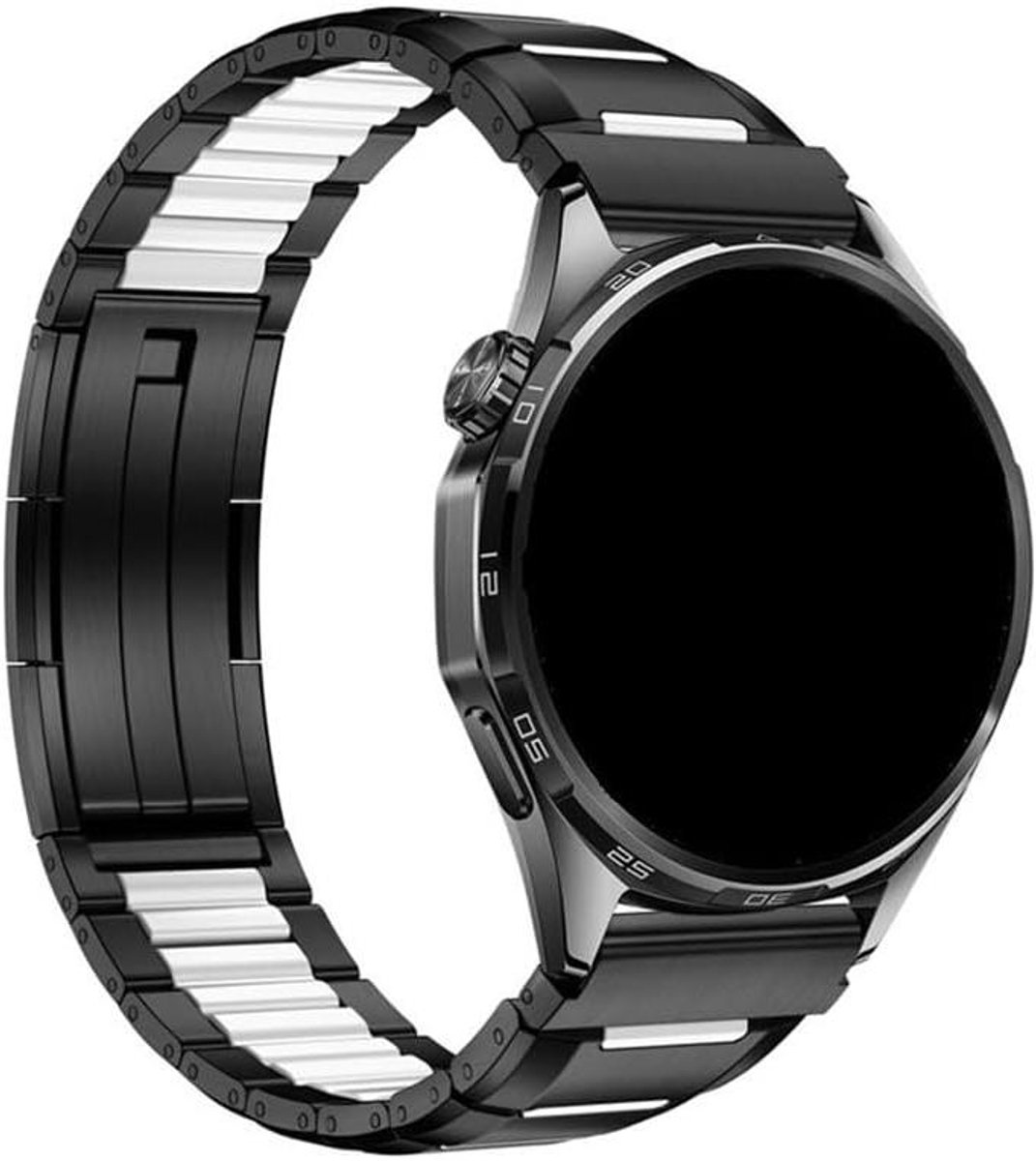 Horlogeband - Smartwatch band - Dagelijks gebruik - Verstelbare gesp - 22 mm breed - Zwart