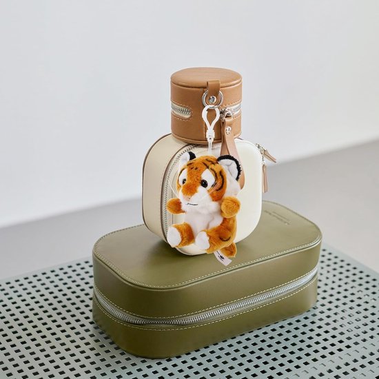 Mini Pluche Tijger Knipportemonnee Met Lanyard Zachte Knuffel Dier Ornament Voor Rugzak Party Speelgoed Sleutelhanger Voor Peuters van MINI — afbeelding 2