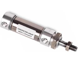 Luchtcilinder Roestvrijstaal - Mini Cilinder - Industriële Automatisering - Verstelbare Buffering - 10-500mm Slag - Zilverkleurig