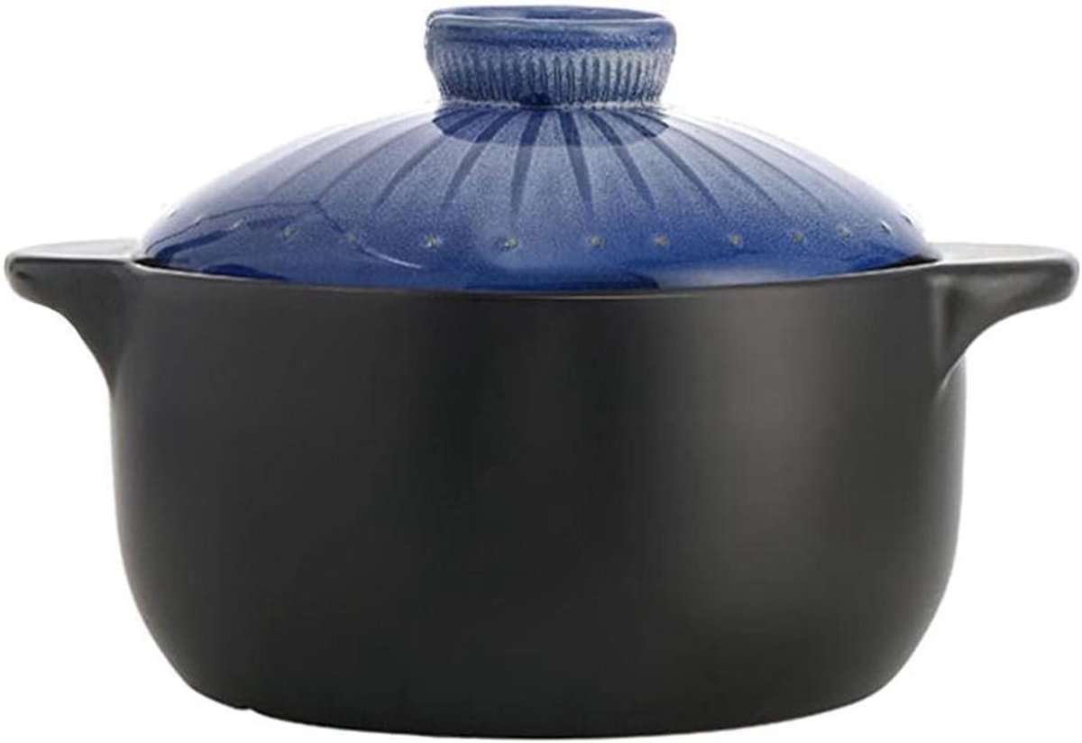 Keramische kookpot - Braadpan pot - Langzaam garen - Ovenbestendig - 3 Liter - Terracotta