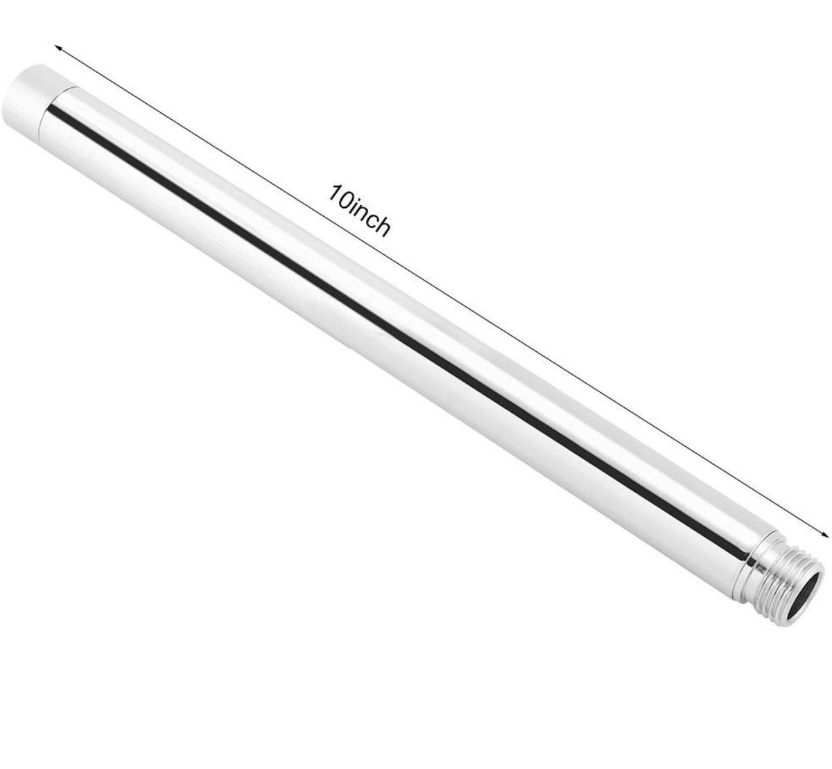Dailygoods - Dailygoody - Verlengstuk Douchearm - 30 cm - Duurzaam en Elegant - 10 Inch - Verlengbuis voor Douchekop - Geschikt voor alle douchekoppen