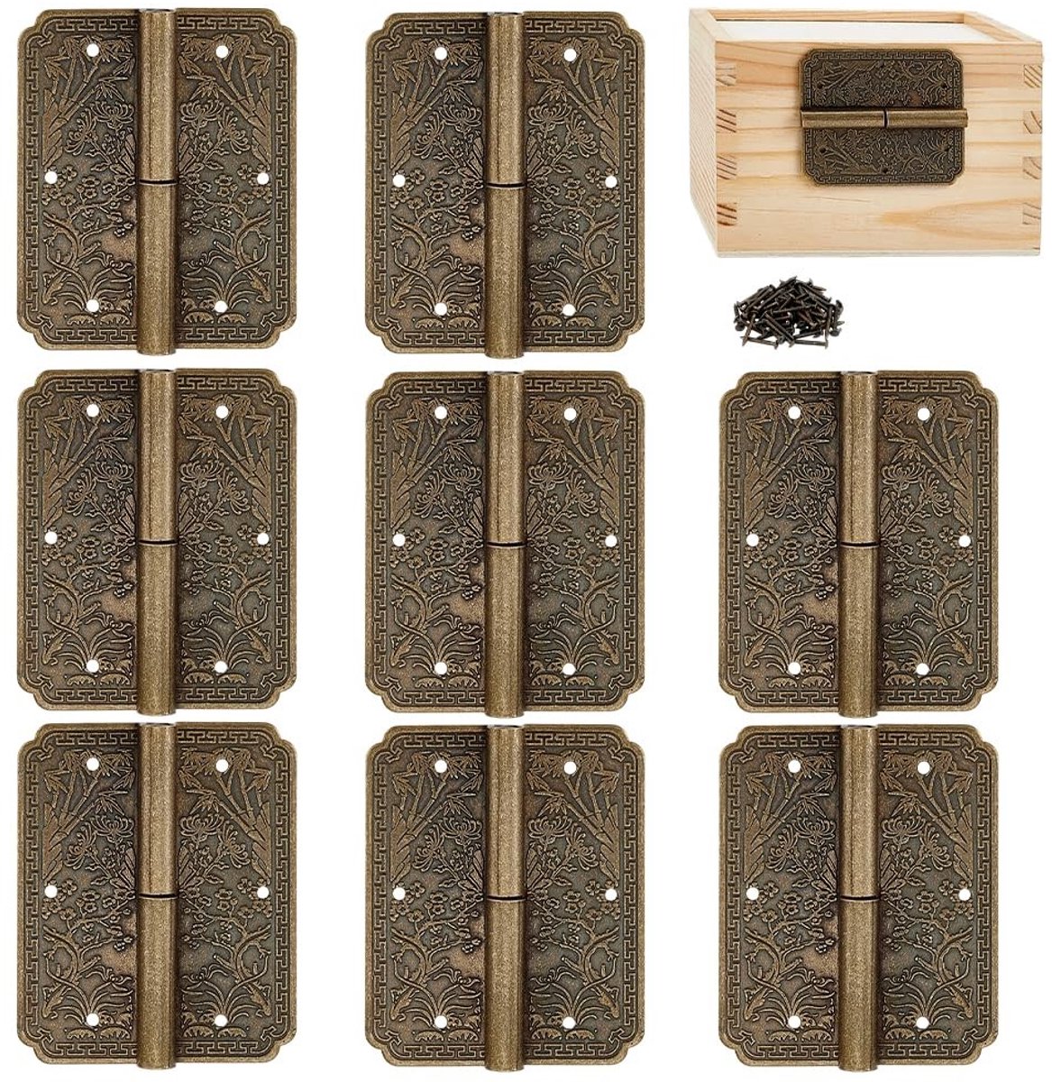 Dailygoods - Antieke Messing Ringen, 8 Stuks voor Meubelrenovatie