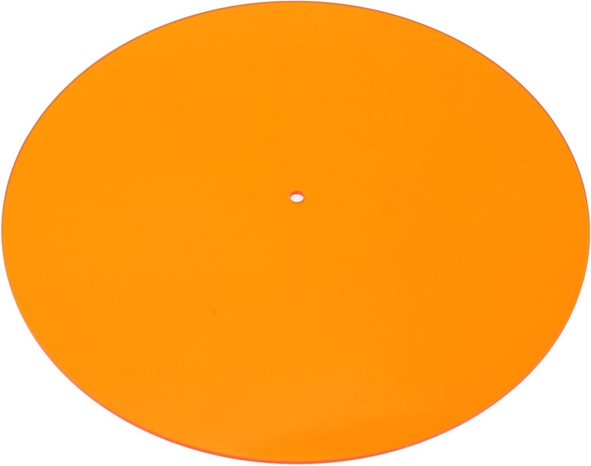 Platenspeler Slipmat - Draaitafelmat Acryl - Verbeter Geluidskwaliteit - Dempen Resonantie - 12 Inch - Oranje