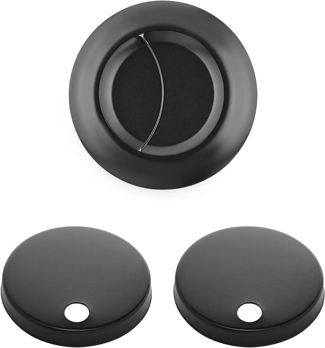 Toilet Onderdelen - Toiletreservoir Knop - Badkamer Inrichting - Aanpasbaar Design - Standaard Maat - Zwart