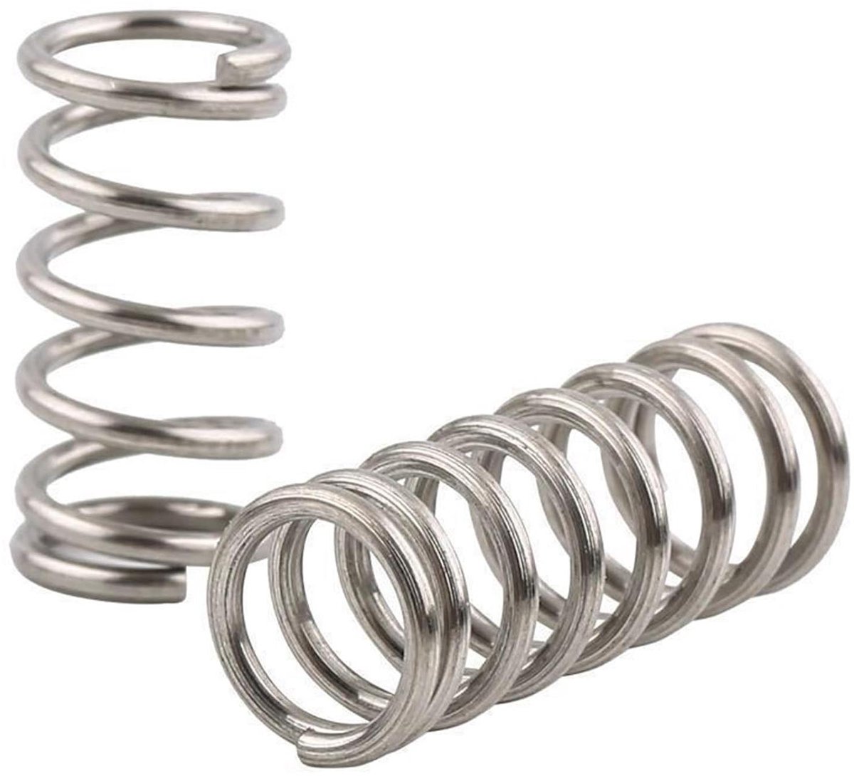 Drukveer Roestvrij Staal - Compressieve Veer - Apparaten Repareren - Corrosiebestendig Materiaal - 10 stuks - Zilverkleur