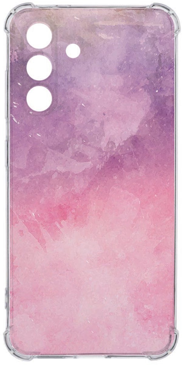 Softcase Samsung Galaxy A36 Back Cover - Pink Purple Paint TPU Antishock