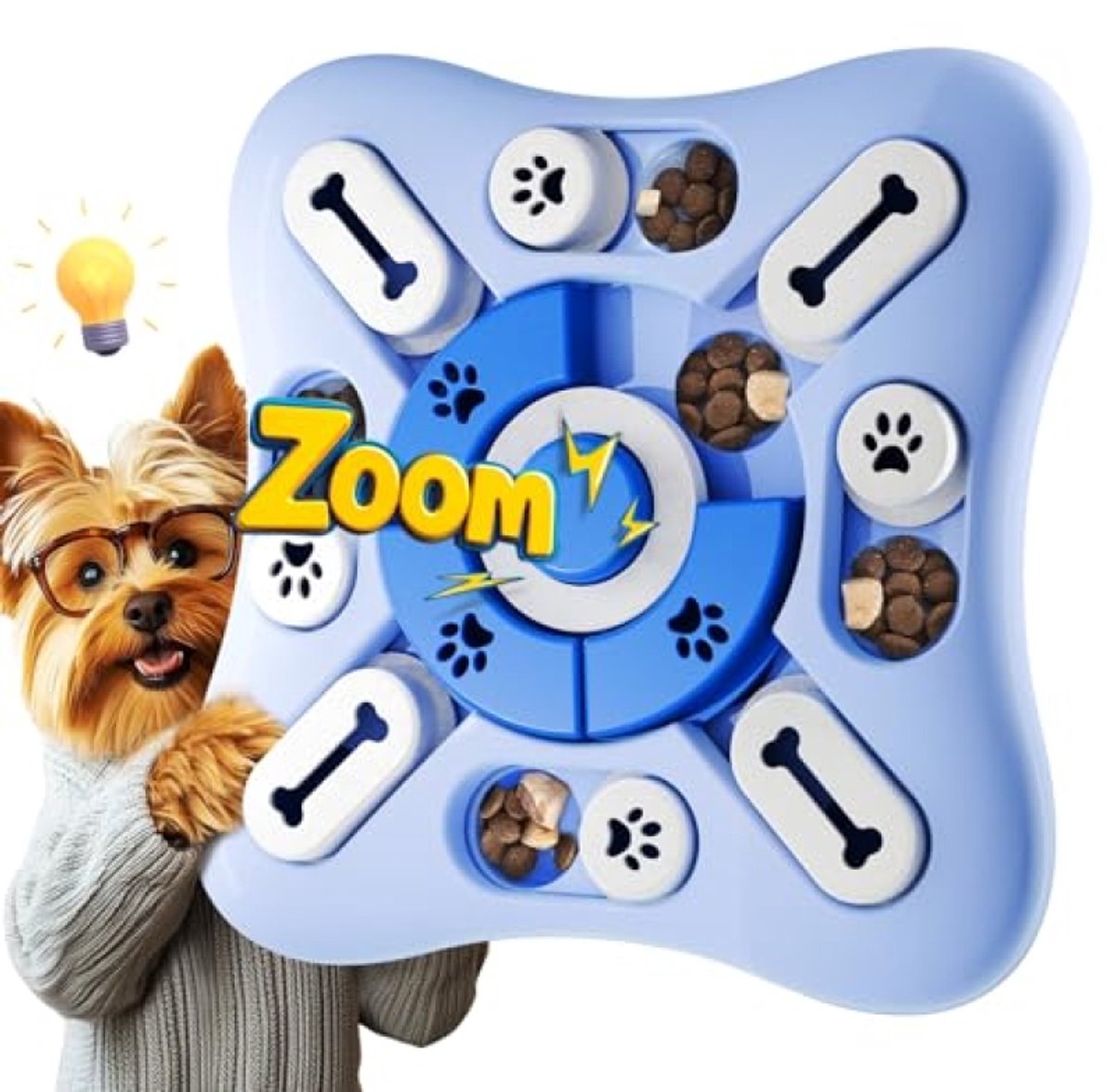 Interactief denkspel voor honden met beloningssysteem en pieper - Wit