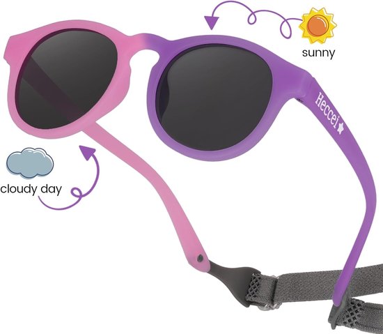 Baby Zonnebril - Polarized Bril - Bescherming Tegen Zon - Kleurveranderend Bij UV - 0-24 Maanden - Paars van Merkloos — afbeelding 5