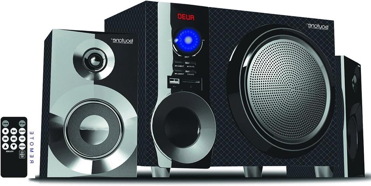 Draadloze Luidspreker - Bluetooth Speaker - Muziek Afspelen - Ingebouwde Versterker - 38 cm - Zwart