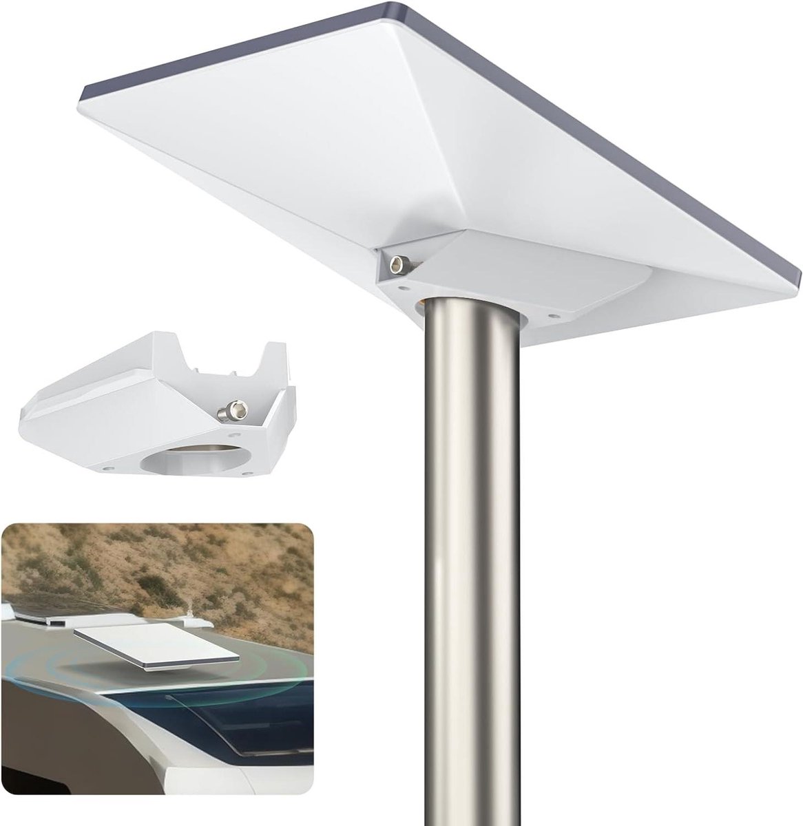 Starlink Mini Houder - Montagekit Dishy - Stationaire Installatie - Buis- en Platte Montage