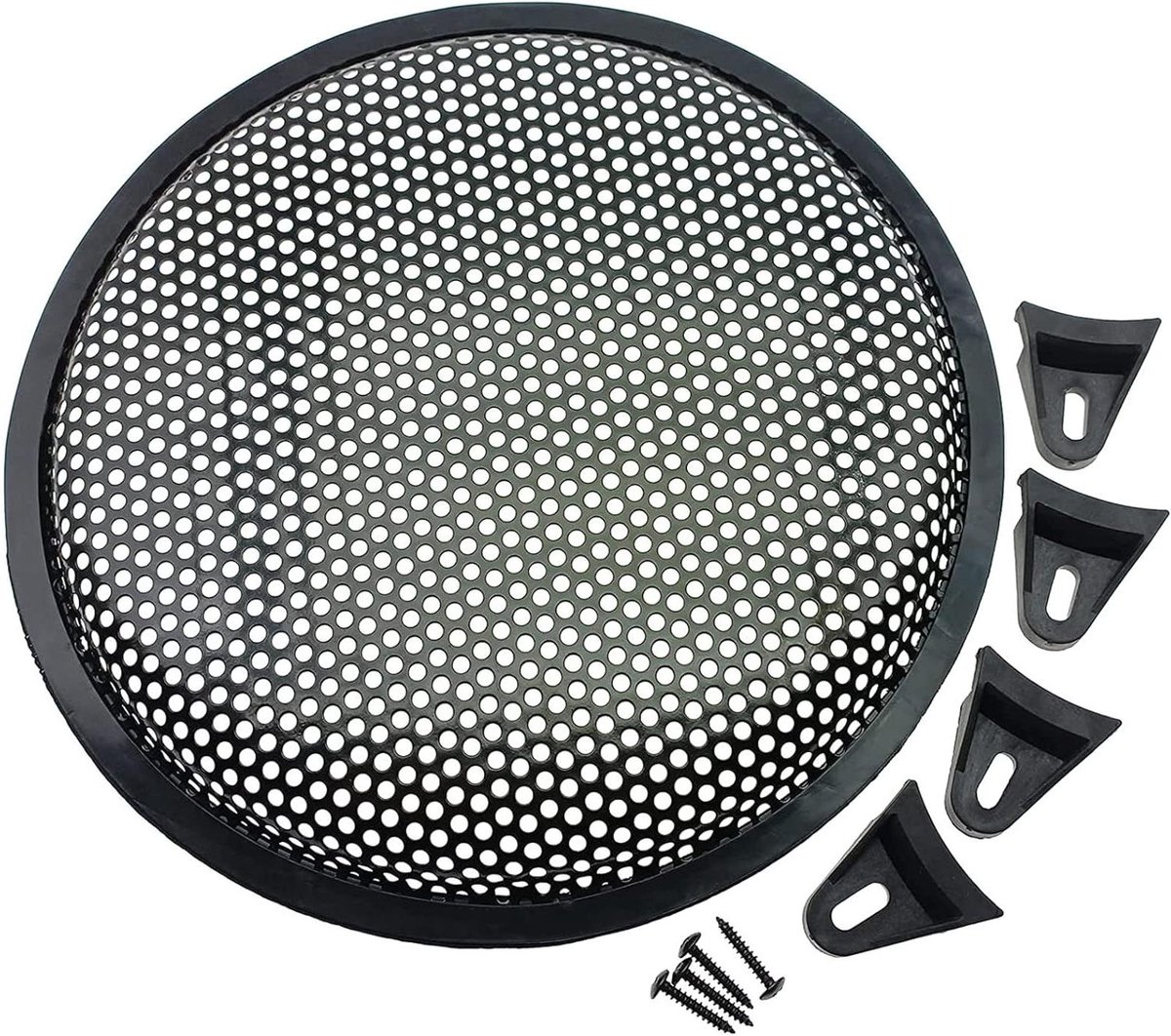 Luidspreker Grills - Speaker Covers - Luidsprekers Beschermen - Gebogen Ontwerp - 25 cm - Zwart