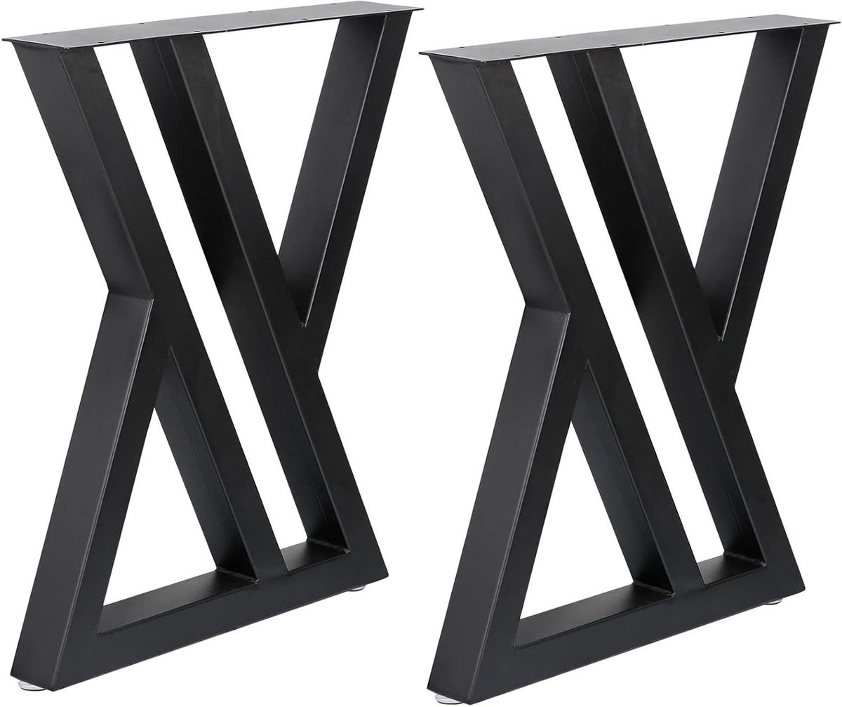 Metalen tafelpoten - Meubelonderstel set - DIY meubels maken - Zwaar stalen frame - 28 inch hoogte - Zwart