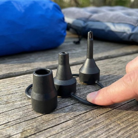 Vervangende sproeiers - Opblaasmondstukken pomp - Luchtbedden oppompen - 3 maten - 2 stuks - Zwart van Merkloos — afbeelding 4