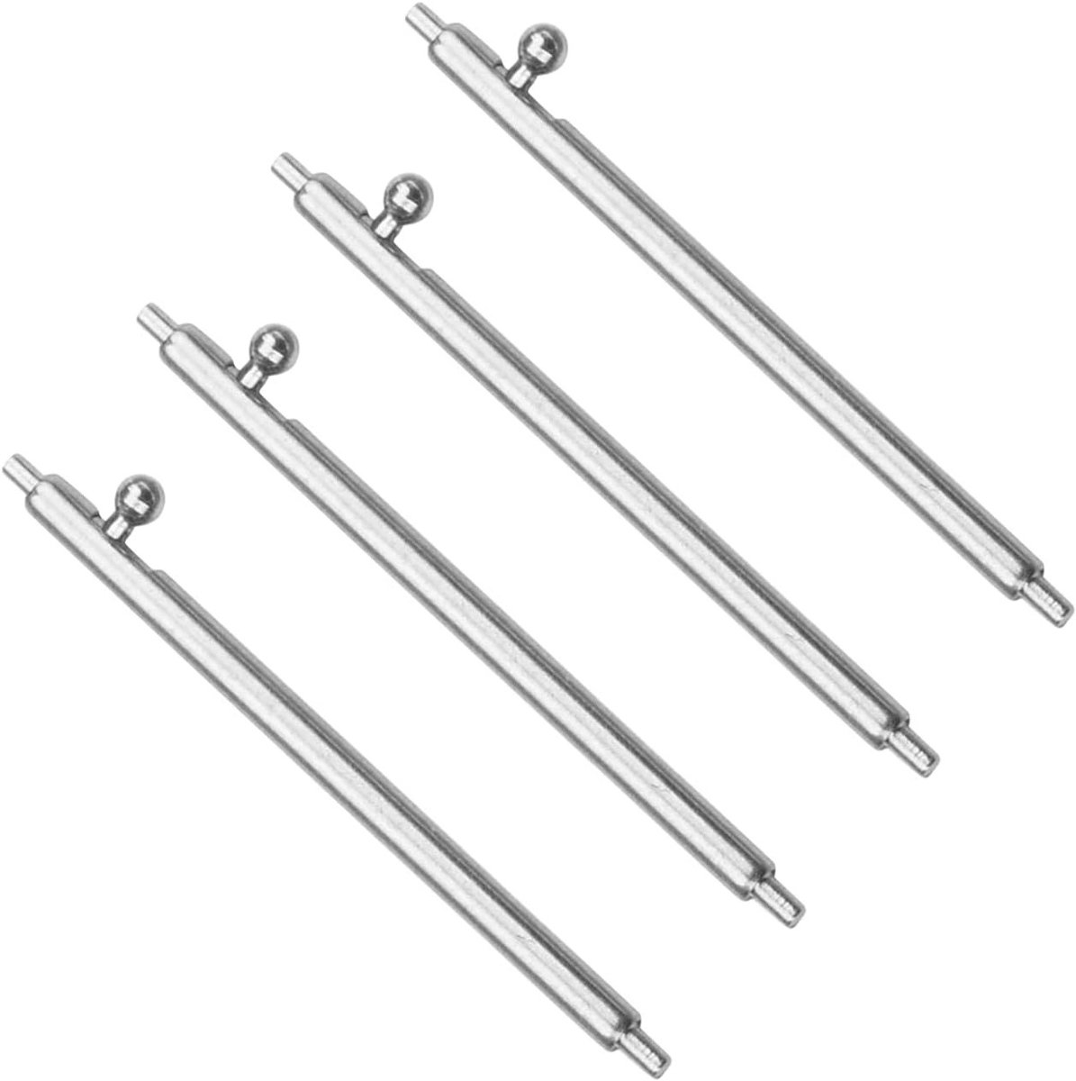 Veilige veerbouten voor horlogebanden, 22 mm diameter, premium roestvrij staal, zilver, ideaal voor horlogeaccessoires en vervangingen.