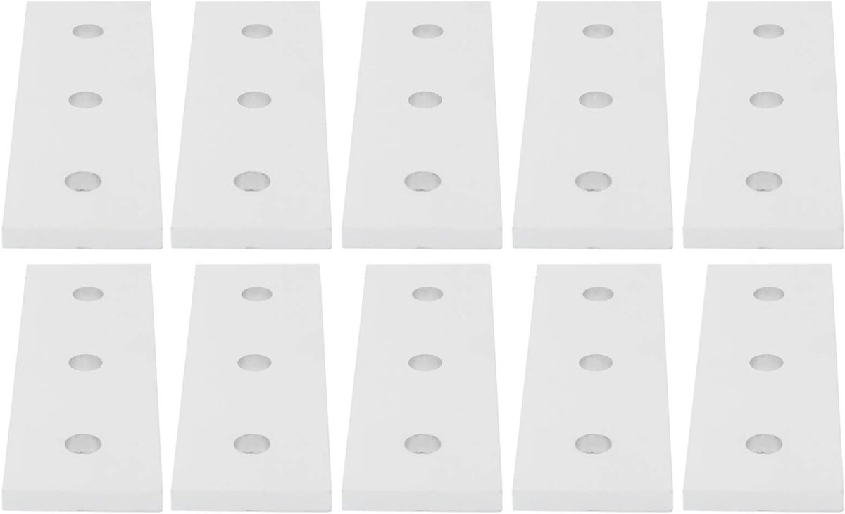 10 Stuks Aluminium Platte Verbindingselementen voor Betrouwbare Reparaties - Duurzame Herstelplaten voor Sterke Verbindingen en Constructies (4040)