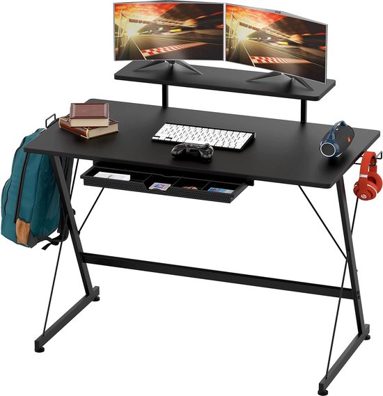 Gaming Bureau - Computer Tafel - Thuiswerken Kantoor - Met Monitorplank ...