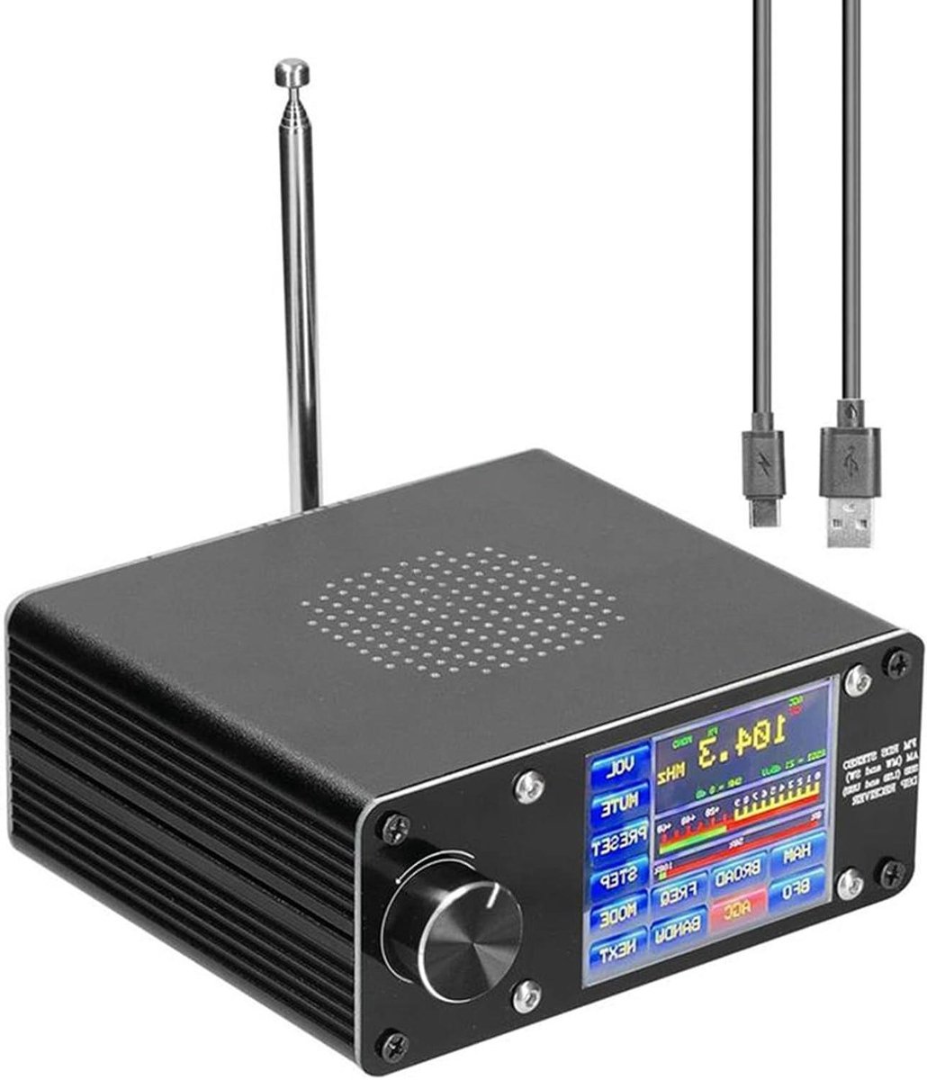 Draagbare Radio Ontvanger - Full Band Radio - Luisteren naar Zenders - 2.4 inch Touchscreen - 1000mAh Batterij - Zwart