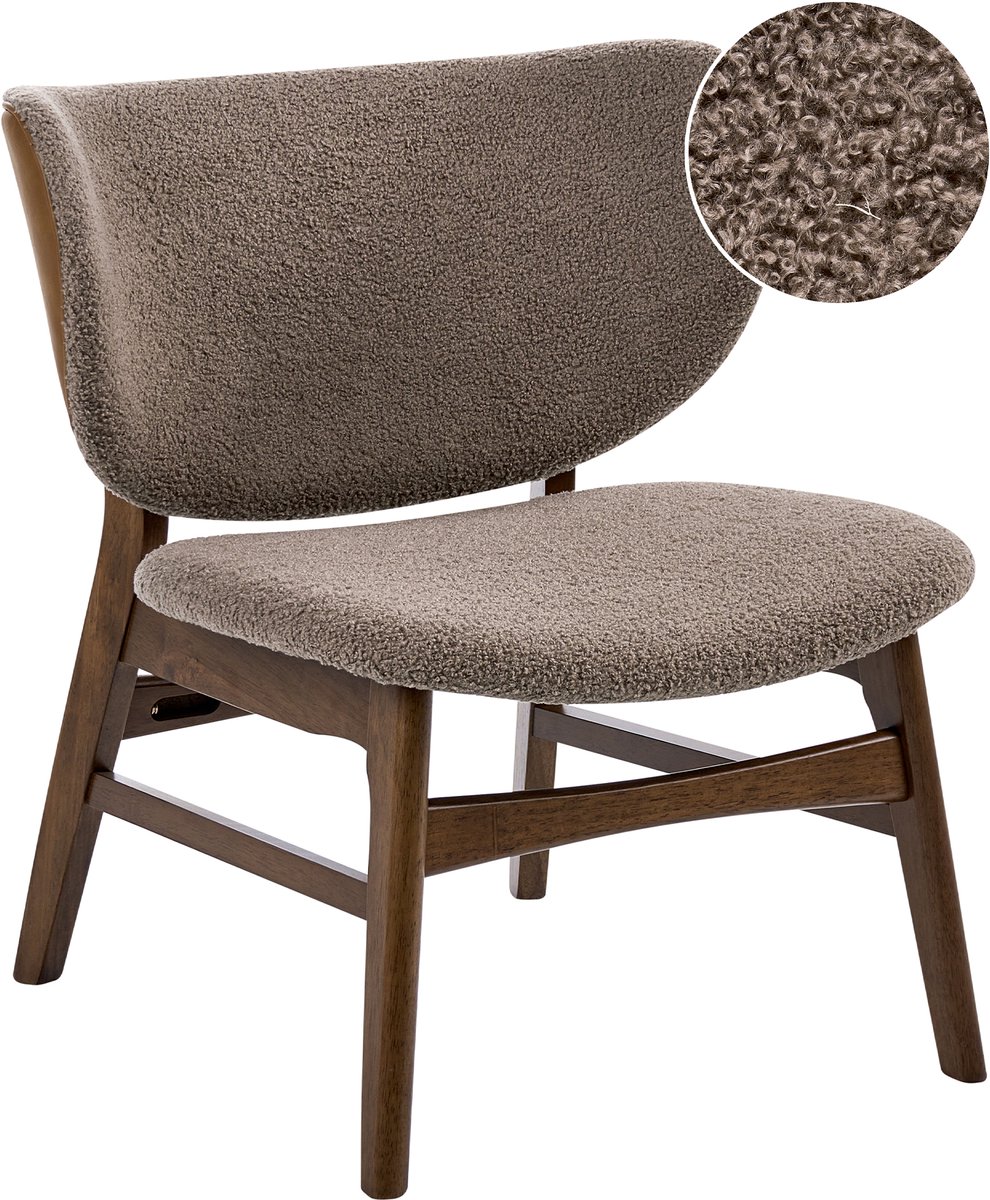 DAY - Fauteuil - Bruin/Taupe - Bouclé